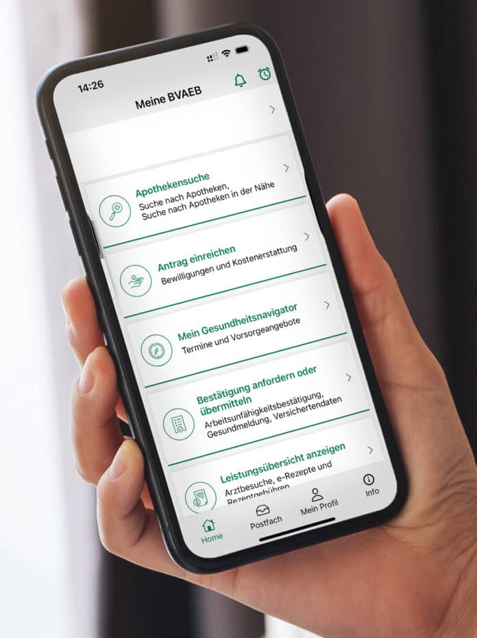 MeineBVAEB-App Übersicht