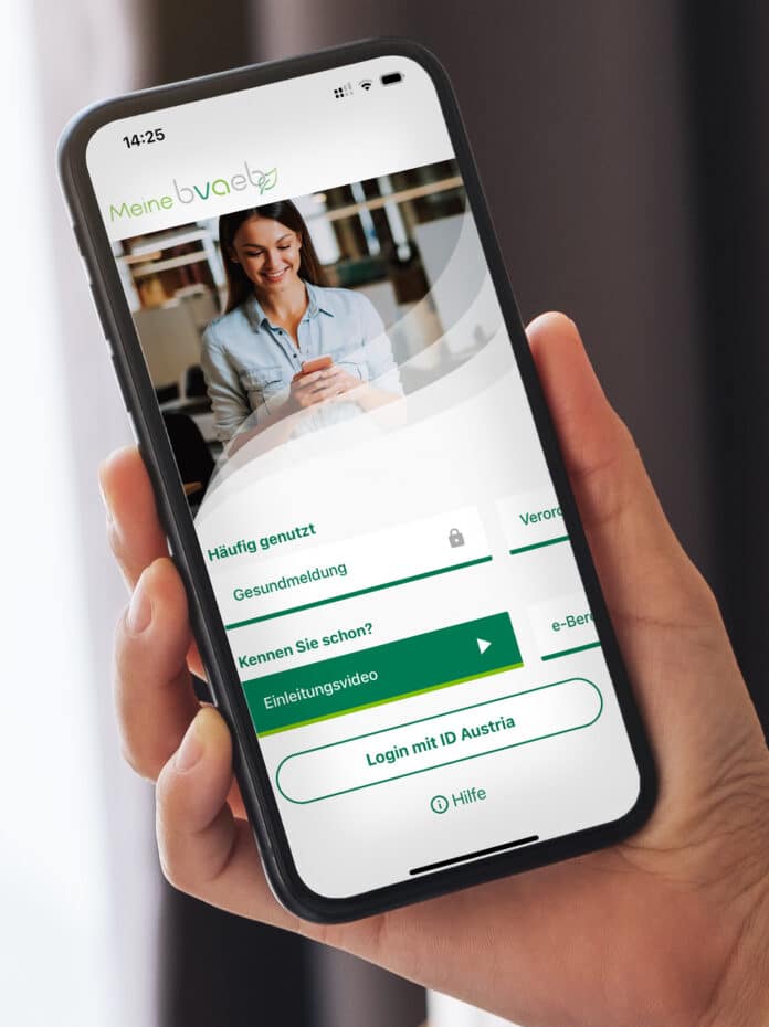 MeineBVAEB-App Startbildschirm